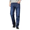 Men's Jeans Male Thermal Trousers Snow Teddy Fleece Warm Lined Winter Straight Leg Plush Jean