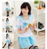 Summer Japanese School Uniforms Anime Cosplay Sailor Suit Short Sleeve TopstiesKirt Navy Preppy Style Students Uniform för GIR 240301