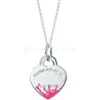 T Designer Heart Tag Pendentif Collier Bracelet Boucles d'oreilles Femmes Marque De Luxe Bijoux Classique Mode 925 Sterling Argent Rose 171P