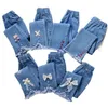 Джинсовые брюки для девочек, весенние и осенние широкие брюки с бантом, расклешенные повседневные джинсы для маленьких девочек 412Y 240227