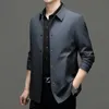 Early spring mens thin jacket for middle-aged and young business casual lapel mens administrative jacket top for men