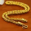 Collier en filigrane pour hommes, Design Dragon, or jaune 18 carats, chaîne à maillons rempli, bijoux Hip Hop, Style Cool, cadeau 3031