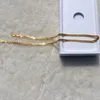 Ожерелье-цепочка из итальянского звена с двойными кубинскими звеньями из желтого золота 18 карат G F диаметром 6 мм, 24 дюйма263l
