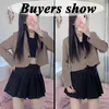 Lucyever Koreli Kırpılmış Blazers Kadınlar Düz Renk Basit tek düğmeli gençler All-Maç Uzun Kollu Ofis Takım Ceket 240227