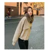 Women's Down Big Fur Collar Lapel Parka Women 2024 Winter Casual Single-breasted Short Plus Velvet Thick Outer Wear Ccotton Coat JD2056