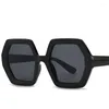 Солнцезащитные очки 2024, модные брендовые квадратные женские и мужские бежевые градиентные линзы, многоугольные солнцезащитные очки в большой оправе, современные ретро-оттенки