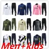 23 24 PSGS Homens e Crianças Treino de Futebol 2023 2024 Paris Mbappe Mens Football Jerseys Training Jacket Kits Chandal Survetement Foot