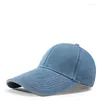 Berretti da baseball Berretto da baseball Donna Uomo Cowboy Cotone lavato Primavera Estate Casual Casquette Snapback Riflettente Notte Denim Blu Gorro