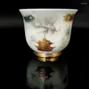 Tassen Untertassen Schönes chinesisches Jingdezhen-Porzellan Ungewöhnliche Kung-Fu-Keramik-Teetasse Ästhetische Caneca De Porcelana Handgefertigte Tasse Teegeschirr