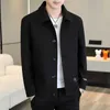 Spring Casual Jacket Men Kurtka Slim Fit Short Style Youth Men Clothing Spring and Autumn Light Dojrzały styl Ubrania klapowe