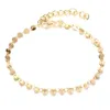 Anklets Classic Women Anklet Bracelet Foot Jewelry Gold Color Chain Simple Brand Design Fashion For Girl Gift278U