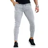 Pantolon Adam Yüksek Bel Dantelya İnce Fit Kalem Pantolon Dört Mevsimler Sıradan Çizgili Pantolon Moda Sıkı Trous Erkek Yeni Trend Sokak Giyim