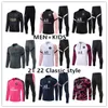 21 22 PS G Chándal clásico Hombres Traje de entrenamiento de fútbol Tuta Maillot Jersey Chaqueta Kit Paris Mbappe Hombres y niños Chándales de fútbol Jogging Survetement Chandal