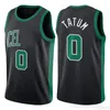 Jayson Tatum Basketball Jerseys Men Black White Jersey