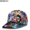 Dançarinos novo produto crânio abstrato graffiti chapéu de beisebol moda masculina lazer sunvisor chapéu língua de pato