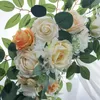 Kwiaty dekoracyjne Piękne symulacje kwiatu róży łuk Wedding Arch