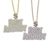 Chains Iced Out Bling 5A Zircon Cz Fast Money Pendant Necklace Hip Hop Color Gold Plated Tennis Rope Chain Men Boy JewelryChain286b