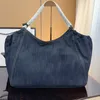 denim designer bag coaches bag Classic diamond pattern Denim bag simple casual large capacity lightweight tote bag fashion Commuter shopping bag