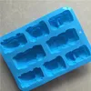 Kek Araçları 1 PCS 8 Hatta Yaratıcı Araba Kalıp El yapımı Sabun Kokulu Mum Pişirme Kalıpları DIY MOULD2942