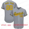 Gepersonaliseerde Custom Honkbal Jerseys Matt Olson Shirt Print Team Naam/Nummer Softbal Jersey Club League Spel Voor Mannen 240305