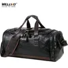 Plunjezakken Heren Kwaliteit Leer Reizen Handbagage Handtas Casual Reizen Tote Groot Weekend XA631ZC273Y