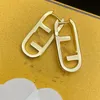 18k Gold Hoops Earring Designer Stud Earring Luxury Brand Letter F Designörhängen Fashion Jewelry270G