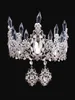 Cristaux de luxe couronnes de mariage baroques avec boucles d'oreilles argent perlé diadèmes de mariée strass pièces de tête accessoires de cheveux bon marché Pag8108942