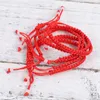 Charm Bracelets Hand Braided Red Rope Bracelet Decor Wrist Chains Delicate Beaded Woven