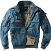 Hombres Abrigo de invierno Heavy Fleece Masculino Cardigan Bomber Aviation Jumper Air Force One Man Ropa estética Ropa de trabajo Chaqueta militar 240301