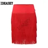 Stage Wear Ballroom Female Tassels Latin Dress Skirt Adult Women Competition Practice Dancing Performamnce Dancewear Professional