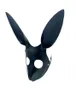 Cosplay Lovely Slave Rabbit Mask Adults Games BDSM Bondage Leather Restraints Open Eye Mask For Masquerade Ball Carnival Party Sex3180000