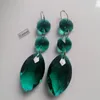 Żyrandol Crystal Camal 2pcs 38 mm Malachite zielone zielone konno w kształcie wisiorek okrągły koraliki Suncatcher Garland Lighting części