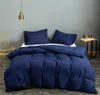 BONENJOY 1 PC Däcke Cover Set Blue Solid Color Microfiber Housse de Couette Singlequeenking Dekbedovertrek LJ2010155780101