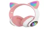 Cuffie da gioco LED pieghevoli carine Cuffie senza fili con orecchio di gatto per regalo per bambini Audifonos2292630