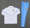 22 23 24 3 étoiles Argentine Survêtement de football Jersey Messi Training Suit Chemise de football Maradona Di Maria 22/23/24 Hommes Enfants Kit Survêtement Ensembles Uniformes