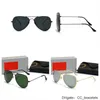 Polariserade flygare solglasögon för män kvinnor uv400 sportstrålar förbud mot mode vintage retro trendig stilig lyx 3025 gafas sol y2k raos baas zhvu