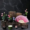 Sushi bamboo chops Barbecue dish decoration Platter ornaments Seafood posture flowers and plants Japanese sashimi decorationsA 240304