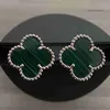 Van Pendientes de trébol de cuatro hojas Pendientes Cleef Vintage 4/Trébol de cuatro hojas Pendiente nupcial de perlas Pendientes barrocos de diseño Van para mujerGv1t #