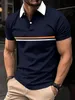 Hommes revers Pull POLO été couleur unie à manches courtes haut T-shirt Shads mince affaires hommes vêtements 240301