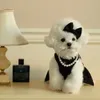 Ins Spring Dog Black Sukienka bez rękawów Sukienka płaszcza pies kot pet ubrania pies ubrania ubrania szczeniąt sukienki dla małych psów 240307