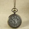 Pocket Watches FOB Vintage Bronze Tone Spider Web Design Chain Pendant Life Waterproof Men's Watch Birthday Anniversary Gift 187o