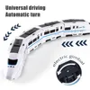 1 8ハーモニーレールカーシミュレーション高速鉄道列車おもちゃのための電気サウンドライトトレインエミューモデルパズルチャイルドカートイ240228