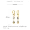 Dangle Earrings Exquisite Crystal Ball Drop For Women Gold Color Alloy Chains Fashion Jewelry