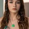 Vinglas 6 datorer halsband irländska mugg plasttillbehör smycken intressanta po props fashionabla festliga hängande dekoration
