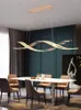 Minimalist LED Chandelier for Dining Room Modern Geometric Kitchen Pendant Light Simple Home Decor Hanging Light Fixture