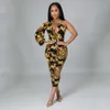 Frühling Sommer Kleid Damenbekleidung Mode Sexy Print One Shoulder Cold Slim