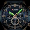 CURREN Herrenuhr Top-marke Luxus Sport Quarz Herrenuhren Voller Stahl Wasserdicht Chronograph Armbanduhr Relogio Masculino 240227