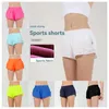 ll shorts Hoty Hot Women Sport Shorts Casual Fitness Pants For Woman Girl Workout Gym Running Sportswear With Zipper Pocket Quick Torking Mesh LU88248 Sportkläder