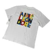 T-shirt moda uomo e donna Designer Leon Dore Abstract Color Block Lettera Ald Manica corta Trendy High Street Casual 4d4s
