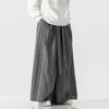 Pantalons pour hommes Hommes Coton Lin Harem Streetwear Homme Casual Joggers Vintage Taille élastique Mâle Surdimensionné Pantalon à jambes larges